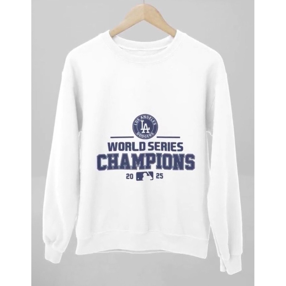 Los Angeles Dodgers World Series 2025 White sweatshirt Unisex 3XL
